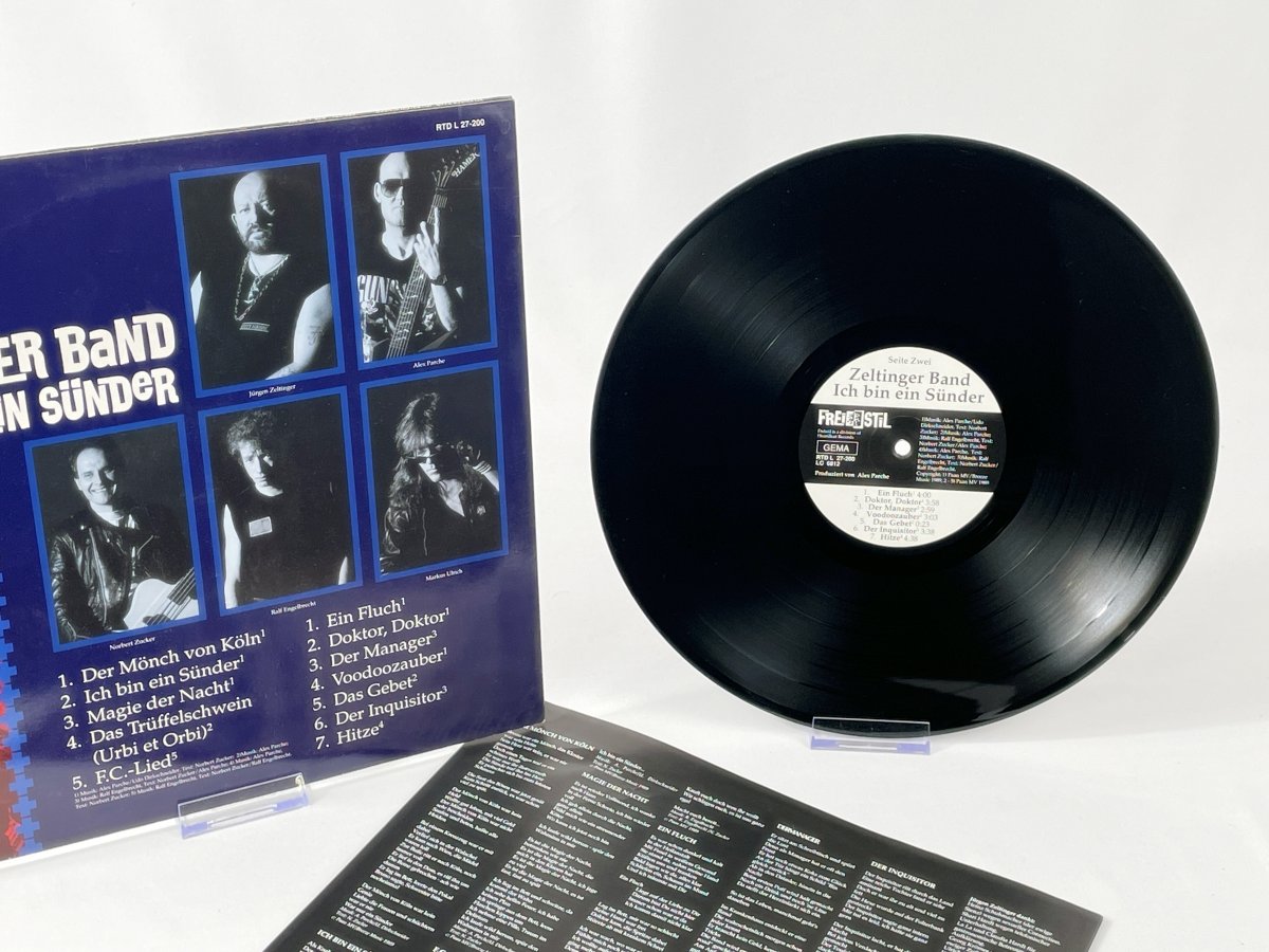 Zeltinger Band – Ich bin ein Sünder LP Vinyl (1981, Freistil Records, Retro Kölschrock)