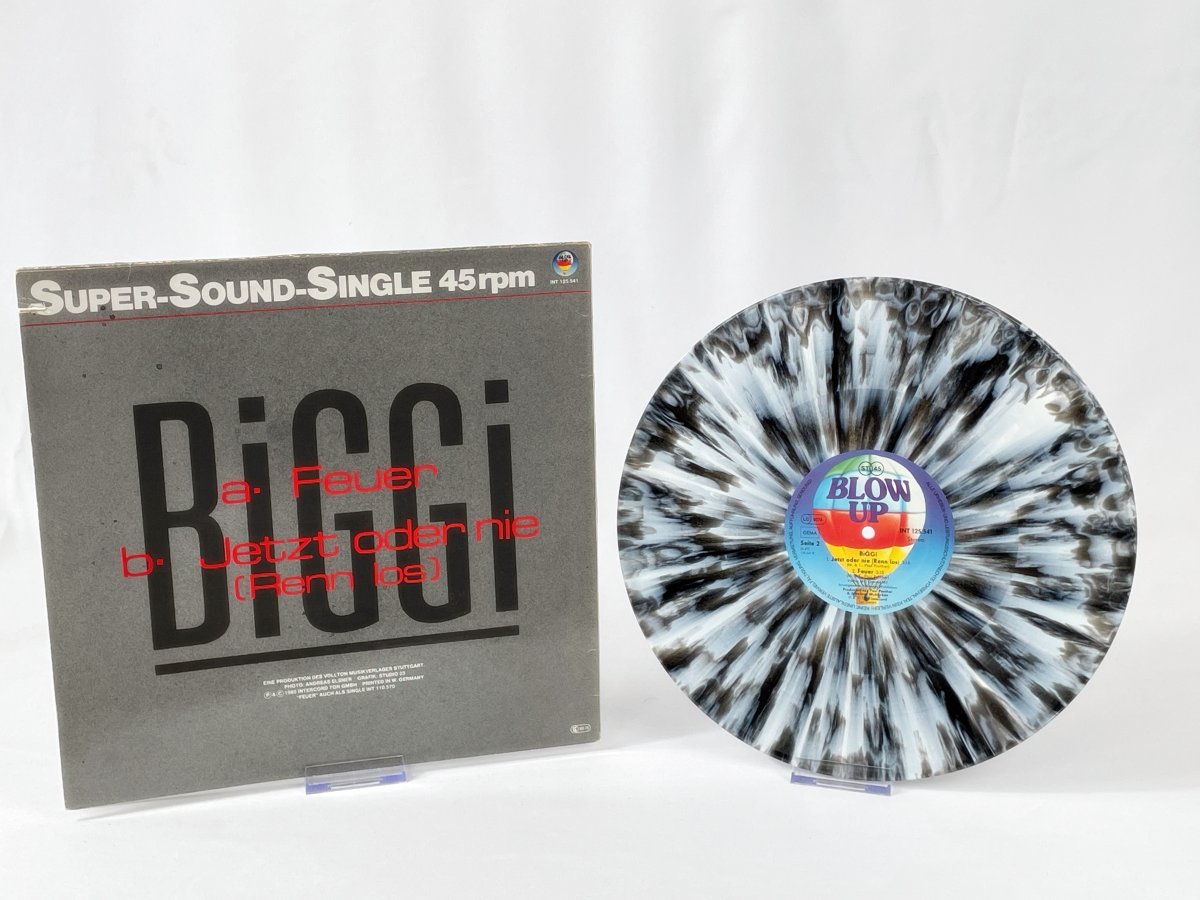 Biggi – Feuer / Jetzt oder nie (12", 1985 – Retro Pop, Splatter Vinyl)