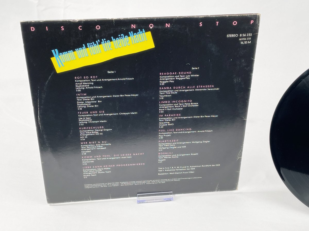 Various Artists – Come and Feel the Hot Night LP Vinyl, Retro Disco Compilation, Amiga DDR
