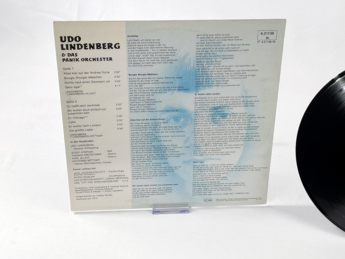 Udo Lindenberg & Das Panikorchester – Alles klar auf der Andrea Doria (LP Vinyl, Telefunken)