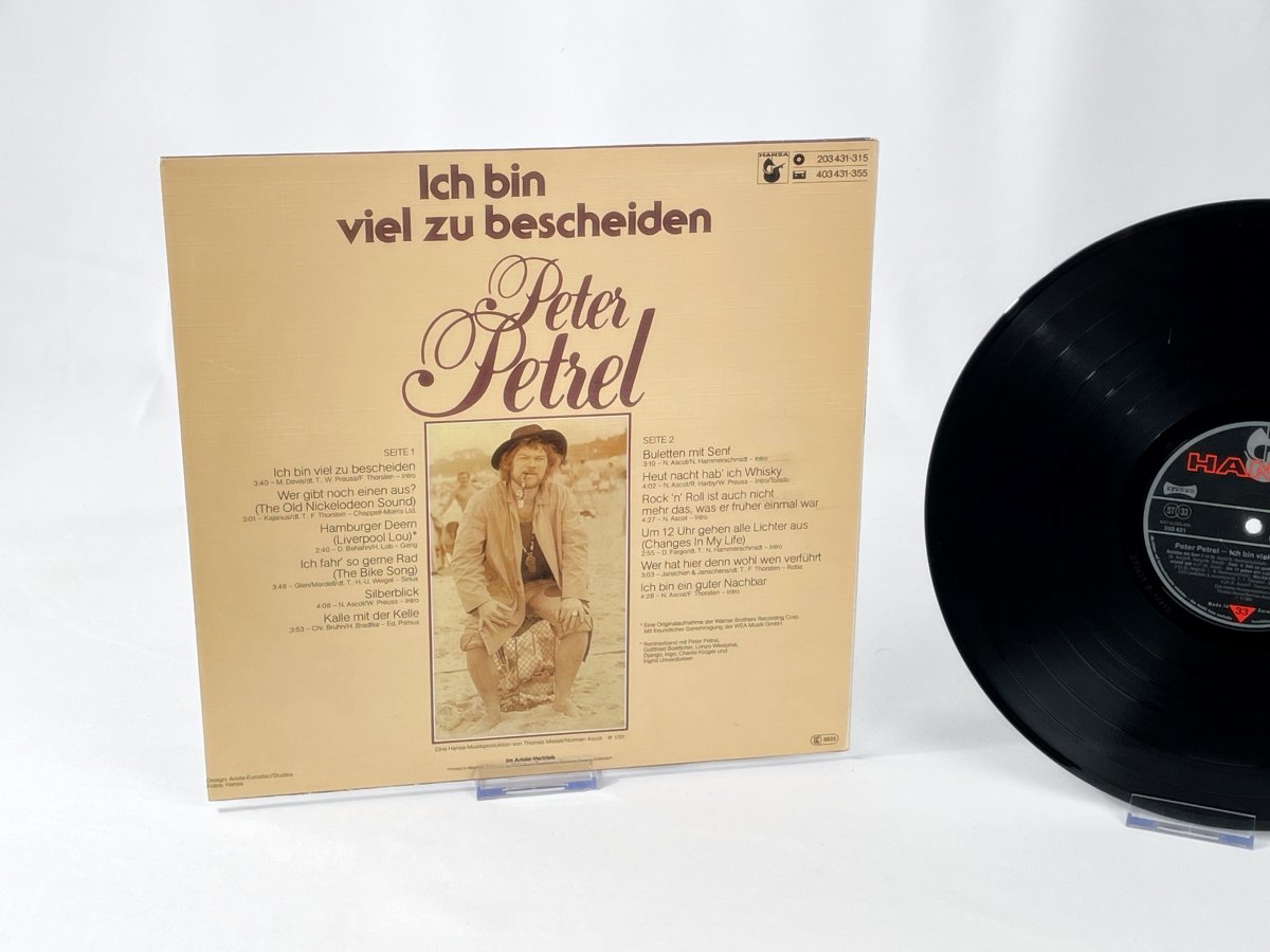 Peter Petrel – I'm far too modest (Hansa, Germany, LP Vinyl) – Vintage